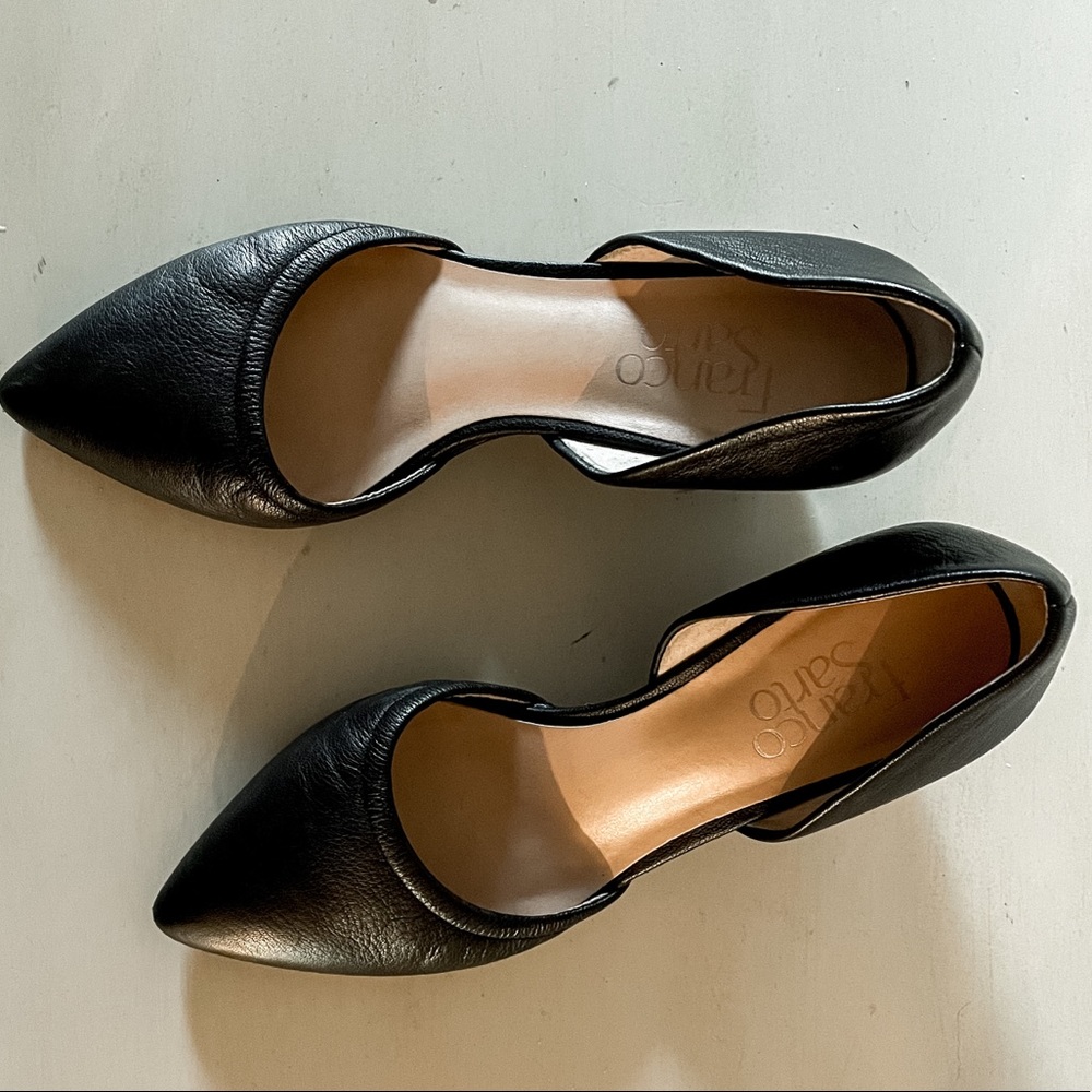 Franco Sarto Black Wedge Heel 6.5